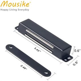 img 3 attached to 🚪 Premium Mousike Magnetic Door Catch: Heavy Duty 90lb Door Magnets for Kitchen Cupboard Wardrobe Closet Cabinet Door Drawer Latch - Black 2 Pack