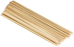 img 4 attached to HIC Harold Import Co. Bamboo BBQ, Kabob and Grill Skewers, 4-Inches Long, 100-Count, Brown, Set of 100