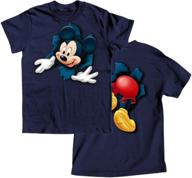 🐭 disney's boys t-shirt pop out mickey: trendy short sleeve tee for ages 4-16 logo