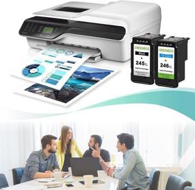 img 1 attached to 🖨️ Grand Deals: GREENBOX Remanufactured Ink Cartridges 245/246 Replacement for Canon PIXMA Printers - 1 Black 1 Tri-Color Combo Pack