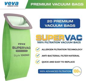 img 3 attached to 🧳 VEVA 20 Pack Premium SuperVac Vacuum Bags 106960: Compatible with ProTeam Super HalfVac Pro Vacuum Cleaner, 6 Quart Bags - Maximize Cleaning Efficiency Now!