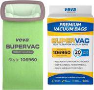 🧳 veva 20 pack premium supervac vacuum bags 106960: compatible with proteam super halfvac pro vacuum cleaner, 6 quart bags - maximize cleaning efficiency now! логотип