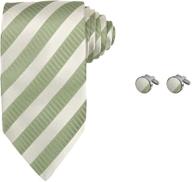 🎩 y&g men's fashion classic fabric mens neckties cufflinks set: elevate your style with sophistication logo