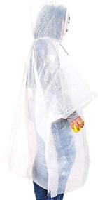 img 1 attached to 🌂 Ultimate Protection for Kids: 4 Pack Kids Disposable Ponchos with Ball - White Raincoats for Boys and Girls