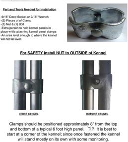 img 1 attached to 🔒 Chain Link Fence Panel Clamps: Secure Kennel Clamps (8 Set) for 1-3/8" Pipe Frames - Ideal for Dog Kennels/Runs and Temporary Fencing!