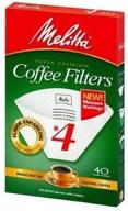 ☕ melitta no. 4 white cone coffee filters with measure markings - 40 count pack of 2 (80 filters total) logo