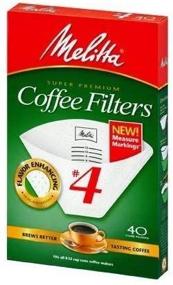 img 4 attached to ☕ Melitta No. 4 White Cone Coffee Filters with Measure Markings - 40 Count Pack of 2 (80 Filters Total)