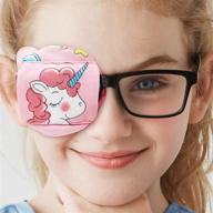 adorable astropic 3d cotton & silk eye patch 🦄 for kids with lazy eye – pink unicorn, right eye logo