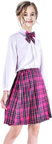 img 3 attached to 👗 Adorable Tartan School Uniform Skirts & Skorts for Girls - Perfect for Your Little Ones!