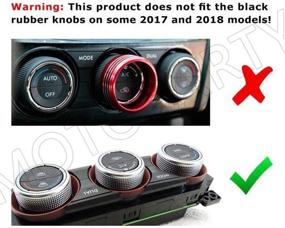 img 3 attached to 🔴 Motoparty Red Anodized Aluminum AC Climate Control Knob Ring Covers for Subaru WRX STI Impreza Forester XV Crosstrek - Enhance Your Control Switch Knob Covers