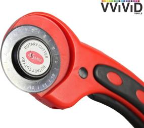 img 2 attached to 🔒 Efficient and Reliable: VViViD 45mm Locking Handle Rotary Cutter Craft Blade Tool