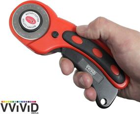 img 1 attached to 🔒 Efficient and Reliable: VViViD 45mm Locking Handle Rotary Cutter Craft Blade Tool