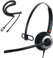 🎧 ipd iph-160 professional monaural noise cancelling phone headset for call center/office with u10p cable - compatible with avaya/lucent, nortel, polycom, samsung, mitel, and more logo