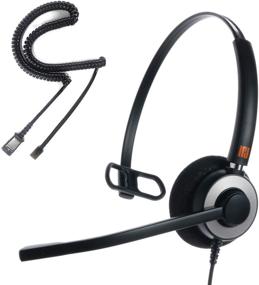 img 4 attached to 🎧 IPD IPH-160 Professional Monaural Noise Cancelling Phone Headset for Call Center/Office with U10P Cable - Compatible with Avaya/Lucent, Nortel, Polycom, Samsung, Mitel, and More