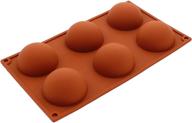 🍫 warmbuy large half sphere silicone mold: perfect for chocolate, ice cream, cakes, and soap making - 6 cavities logo