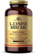 сольгар l-лизин 1000 мг: улучшенное усвоение и целостность кожи и губ - 250 таблеток - поддержка коллагена - не содержит гмо, веганская, без глютена - 250 порций. логотип