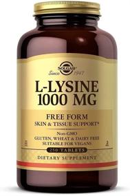img 4 attached to Solgar L-Lysine 1000 mg: Enhanced Absorption and Skin & Lip Integrity - 250 Tablets - Collagen Support - Non-GMO, Vegan, Gluten-Free - 250 Servings