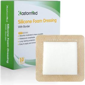 img 4 attached to 🩹 Advanced Silicone Foam Dressing: Waterproof & Sterile 5 Layer Absorbent Bandages for Gentle Wound Care - 4''x4'' (10 Pack)