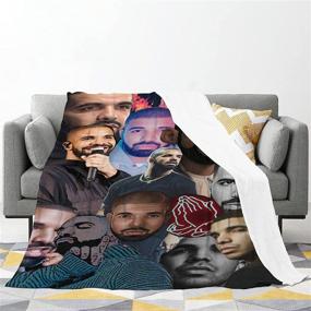 img 2 attached to 🔥 Cozy Rapper Throw Blanket: Lightweight Collage Home Decor Blanket for Children/Adults - 50in×40in