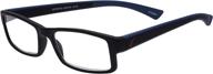 👓 sportex ar4160 blue rectangular reading glasses for men by select-a-vision, 29mm, +1.5 power logo