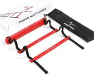 🏃 porten premium agility ladder: enhance performance with speed & balance training equipment for various sports – 12 rungs, red rungs, carry bag included logo