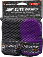 premium adult hand wraps for mma & boxing - meister elite 180", 2 pair pack with mesh bag логотип