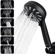 🚿 watersong 10 settings hand shower with 70" hose - ultimate luxury bath experience in matte black logo