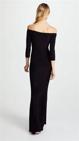 img 2 attached to 👗 Norma Kamali Off Shoulder Fishtail Gown for Women