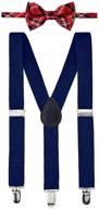 retreez suspender checkered microfiber pre tied boys' accessories logo