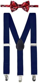 img 4 attached to Retreez Suspender Checkered Microfiber Pre Tied Boys' Accessories