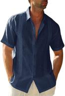 stylish guayabera shirts: mens button down shirts with regular fit sleeves logo