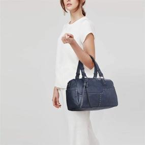 img 3 attached to Dasein Leather Shoulder Satchel Bag for Women - Handbags & Wallets for Stylish Satchels