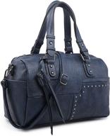 dasein leather shoulder satchel bag for women - handbags & wallets for stylish satchels logo