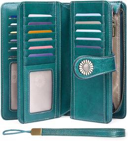 img 4 attached to 👜 SENDEFN RFID Blocking Wristlet Women's Handbags & Wallets - Secure and Stylish