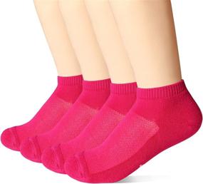 img 4 attached to 🧦 MD 4 Pack Women's Bamboo Odor Control Low Cut Socks - Soft Cushioned Athletic Socks