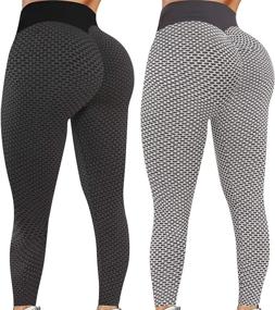 img 4 attached to Reosse Leggings for Women - 🩳 2 Pack High Waisted Yoga Pants for Ladies