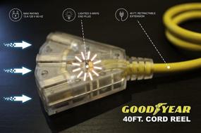 img 1 attached to 🔌 Goodyear Extension Triple Lighted Connector: Enhancing Safety and Convenience