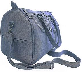 img 2 attached to 👜 Bijoux De Ja Blue Denim Doctor Style Top-handle Shoulder Handbag for Women - ML100