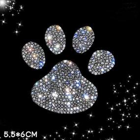 img 3 attached to 👣 Ling's boutique(TM) Crystal Car Stickers: Enhance Your Style with Various Patterns, Decorate Bumpers, Windows, Laptops, and Luggage with Rhinestone Stickers - White (Mini Footprint)