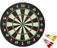 accudart 2-in-1 starlite dartboard game set: premium quality-bound paper, six brass darts included logo