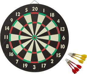 img 3 attached to Accudart 2-in-1 Starlite Dartboard Game Set: Premium Quality-Bound Paper, Six Brass Darts Included