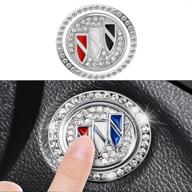 car start stop button cover bling car decoration bling ring trim sticker crystal push start button ignition protective cover for bling car interior accessories replacement parts logo