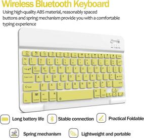 img 3 attached to ACYMALL Universal Rechargeable Keyboard With Leather Cover Stand