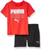 puma baby boys' heather t-shirt: stylish boys' clothing with overalls logo