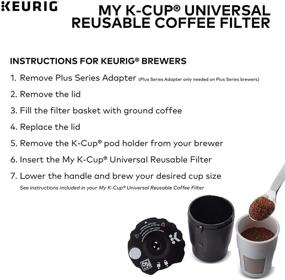 img 1 attached to Keurig My K-Cup Многоразовый Фильтр для Кофе | Совместим с Всеми 2.0 Кофемашинами Keurig | 1 шт., черный