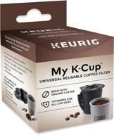 keurig my k-cup reusable coffee filter | compatible with all 2.0 keurig machines | 1 count, black logo