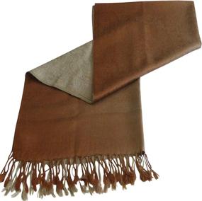 img 4 attached to Chocolate Design Pashmina Shawls Pashminas Women's Accessories for Scarves & Wraps