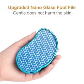 img 1 attached to 🔵 Ruichicoo Nano Glass Foot File - Reusable Nanotechnology Callus Remover Pedicure Tool, Blue