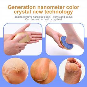 img 3 attached to 🔵 Ruichicoo Nano Glass Foot File - Reusable Nanotechnology Callus Remover Pedicure Tool, Blue