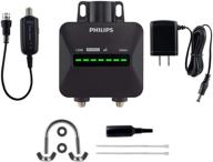 📺 philips weather resistant outdoor hd tv antenna amplifier with signal strength led, enhance weak pixelated channels, digital vhf uhf signal booster, for passive antennas, sdv9119n/27 logo